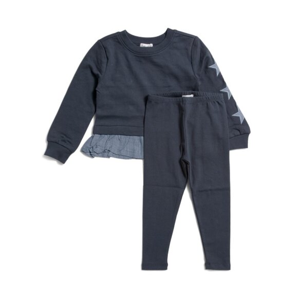 SPLENDID Navy Infant Girls 2pc Shining Star Sweatshirt And Pants Set - Picture 1 of 2